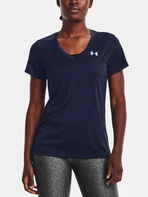 Tricou de dama UNDER ARMOUR TECH SSV - TWIST 1258568-411 ALBASTRU