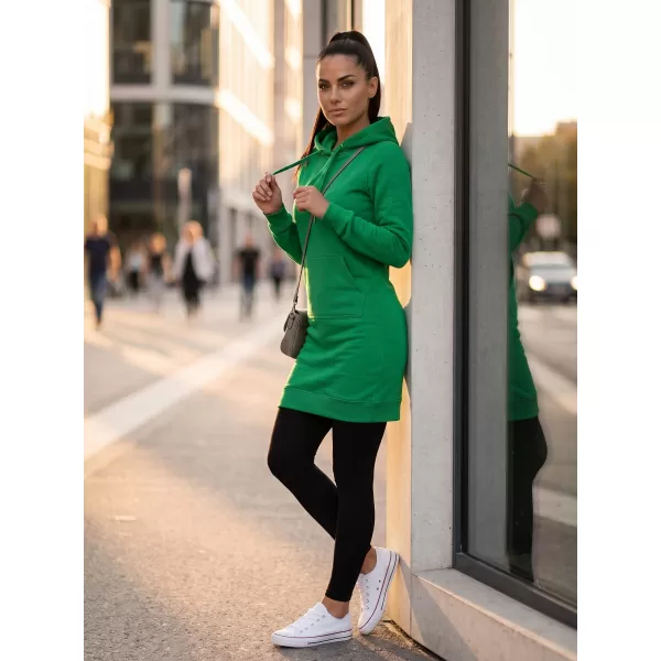  Hanorac prelungit dama MALFINI SNAP 419 VERDE MEDIU 