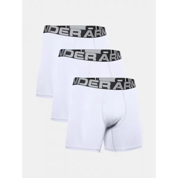  Boxeri pentru bărbați UNDER ARMOUR CHARGED COTTON 6IN 3 PACK 1363617-100 ALB 