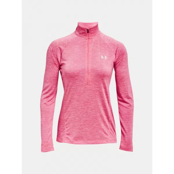  Tricou de dama UNDER ARMOUR TECH 1/2 ZIP - TWIST 1320128-676 ROZ 