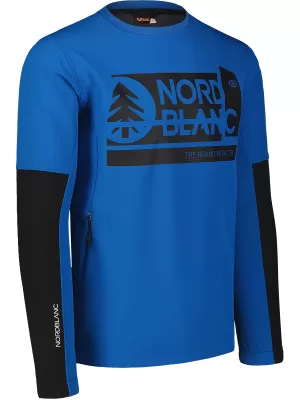 Jachetă softshell pentru bărbați NORDBLANC DECOMPONATE NBSSM7644 ALBASTRU