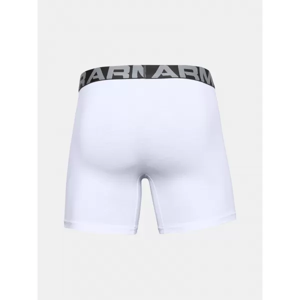  Boxeri pentru bărbați UNDER ARMOUR CHARGED COTTON 6IN 3 PACK 1363617-100 ALB 