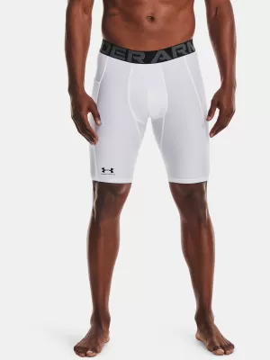 Pantaloni scurți de compresie pentru bărbați UNDER ARMOUR HG ARMOUR LNG SHORTS 1361602-100 ALB