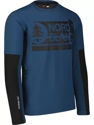 Jachetă softshell pentru bărbați NORDBLANC DECOMPONATE NBSSM7644 ALBASTRU ÎNCHIS