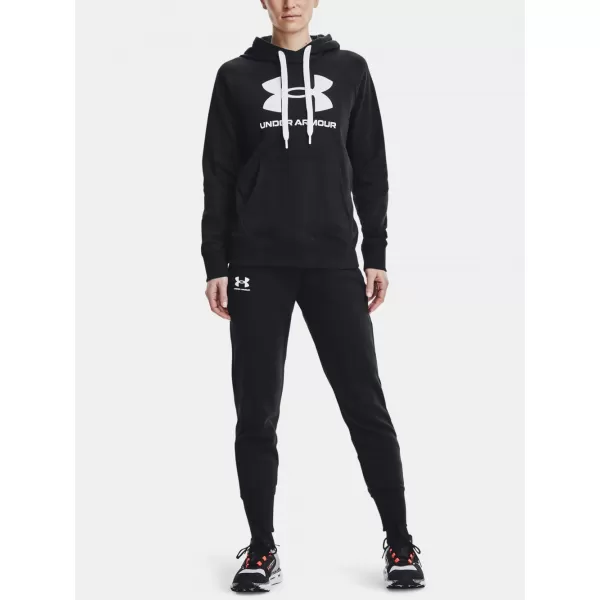  Pantaloni de trening pentru femei UNDER ARMOUR RIVAL FLEECE JOGGERS 1356416-001 NEGRU 