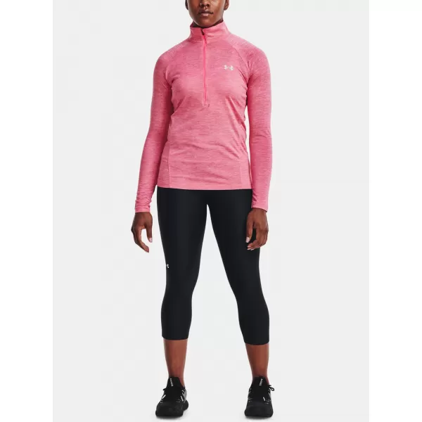  Tricou de dama UNDER ARMOUR TECH 1/2 ZIP - TWIST 1320128-676 ROZ 