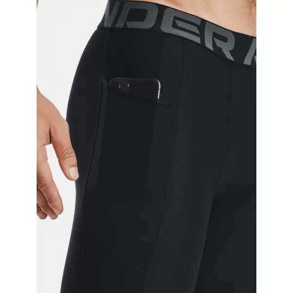  Pantaloni scurți de compresie pentru bărbați UNDER ARMOUR HG ARMOUR LNG SHORTS 1361602-001 NEGRU 