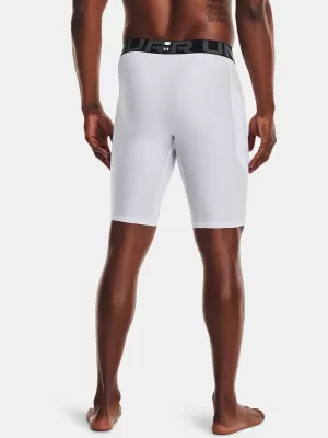Pantaloni scurți de compresie pentru bărbați UNDER ARMOUR HG ARMOUR LNG SHORTS 1361602-100 ALB