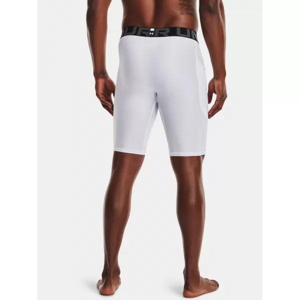  Pantaloni scurți de compresie pentru bărbați UNDER ARMOUR HG ARMOUR LNG SHORTS 1361602-100 ALB 