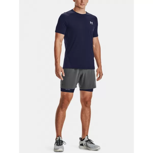  Tricou pentru bărbați UNDER ARMOUR HG ARMOUR FITTED SS 1361683-410 ALBASTRU 