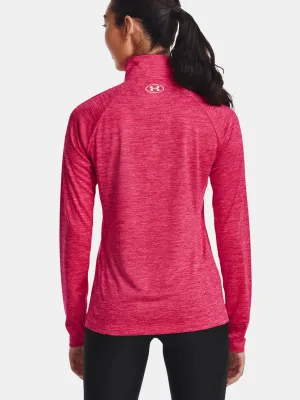 Tricou de dama UNDER ARMOUR TECH 1/2 ZIP - TWIST 1320128-975 ROZ