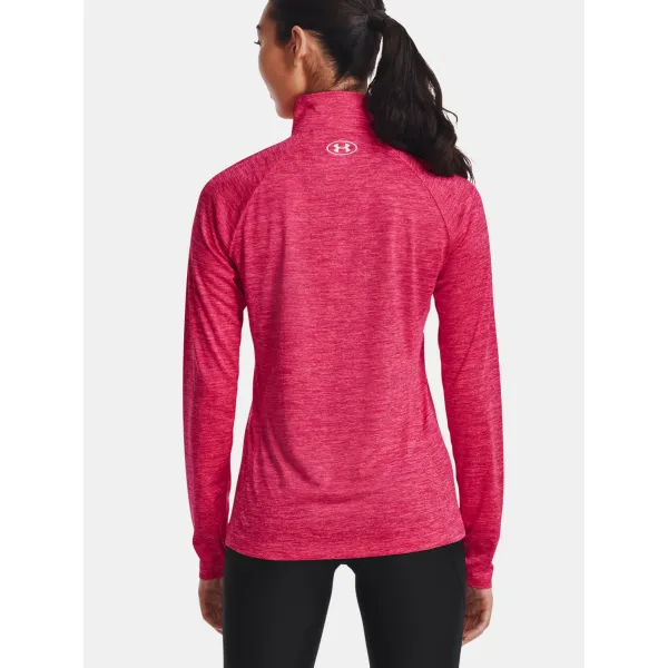  Tricou de dama UNDER ARMOUR TECH 1/2 ZIP - TWIST 1320128-975 ROZ 