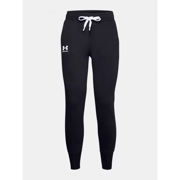  Pantaloni de trening pentru femei UNDER ARMOUR RIVAL FLEECE JOGGERS 1356416-001 NEGRU 