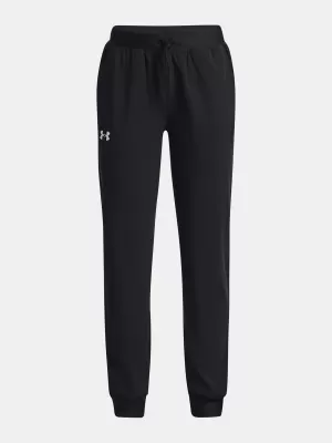 Pantaloni pentru fete UNDER ARMOUR ARMOUR SPORT WOVEN STORM PANT 1373004-001 NEGRU