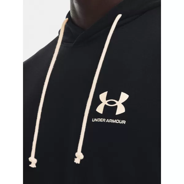  Hanorac pentru bărbați UNDER ARMOUR UA RIVAL TERRY LC HD 1370401-001 NEGRU 