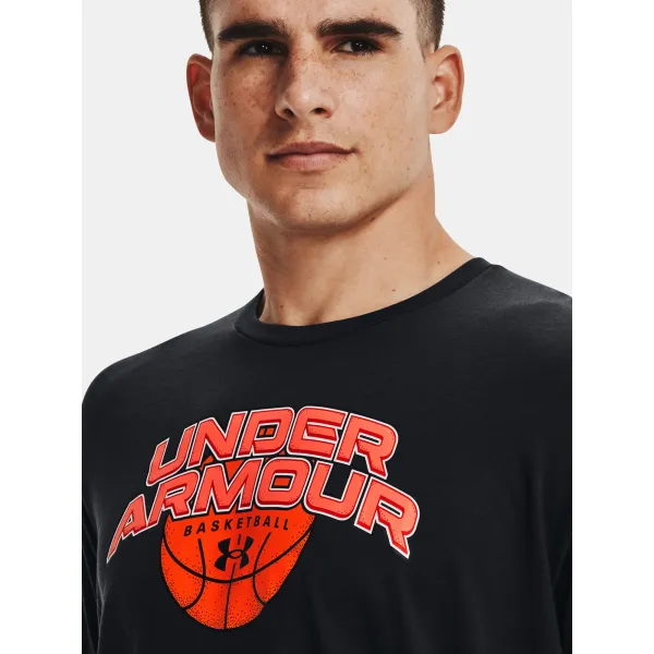  Tricou pentru bărbați UNDER ARMOUR UA BBALL BRANDED WRDMRK SS 1370233-001 NEGRU 