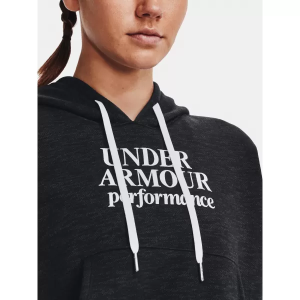  Hanorac de dama UNDER ARMOUR ESSENTIAL SCRIPT HOODIE 1374107-001 NEGRU 