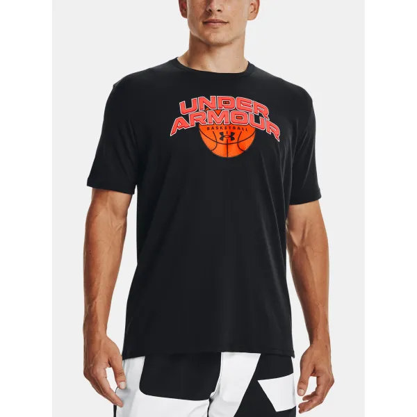  Tricou pentru bărbați UNDER ARMOUR UA BBALL BRANDED WRDMRK SS 1370233-001 NEGRU 