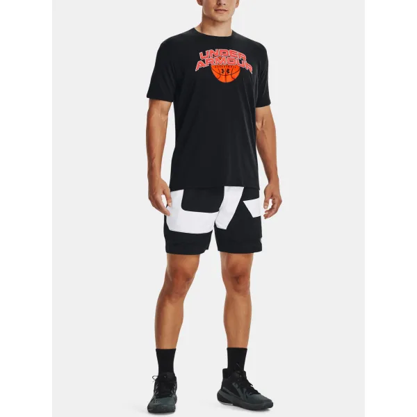  Tricou pentru bărbați UNDER ARMOUR UA BBALL BRANDED WRDMRK SS 1370233-001 NEGRU 