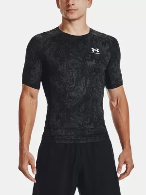 Tricou pentru bărbați UNDER ARMOUR UA HG ARMOUR COMP PRINT SS 1370324-001 NEGRU