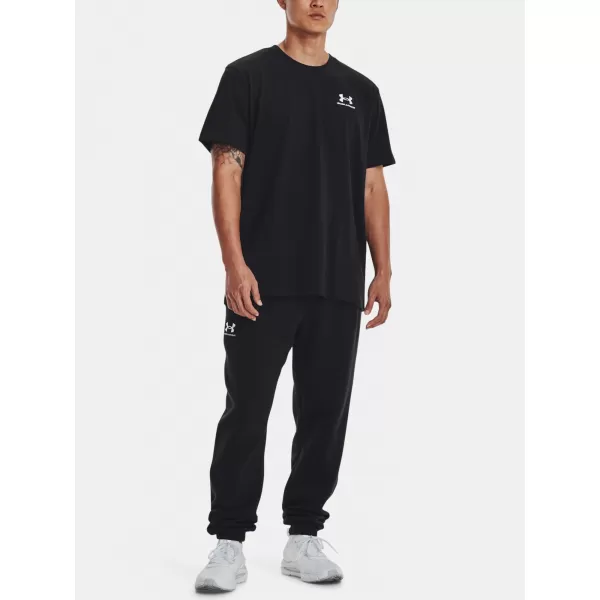  Tricou pentru bărbați UNDER ARMOUR UA LOGO EMB HEAVYWEIGHT SS 1373997-001 NEGRU 