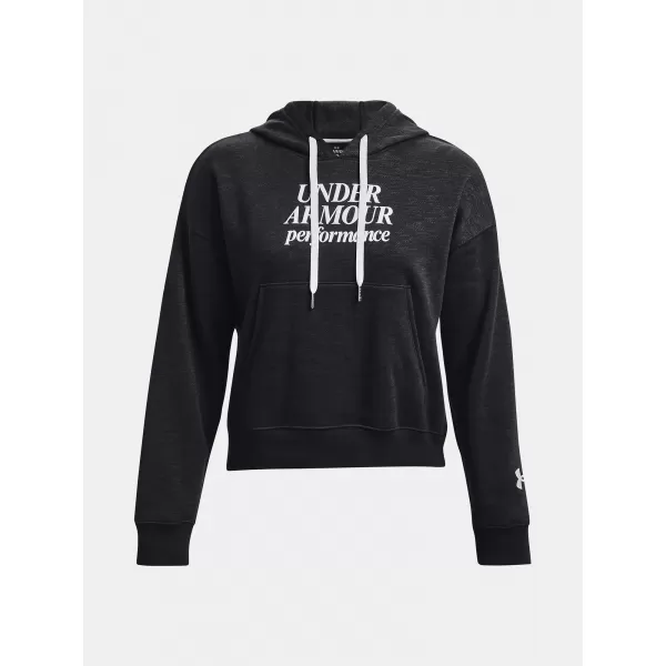  Hanorac de dama UNDER ARMOUR ESSENTIAL SCRIPT HOODIE 1374107-001 NEGRU 