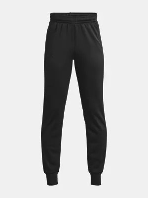 Pantaloni de trening pentru băieți UNDER ARMOUR UA ARMOUR FLEECE JOGGERS 1373543-001 NEGRU