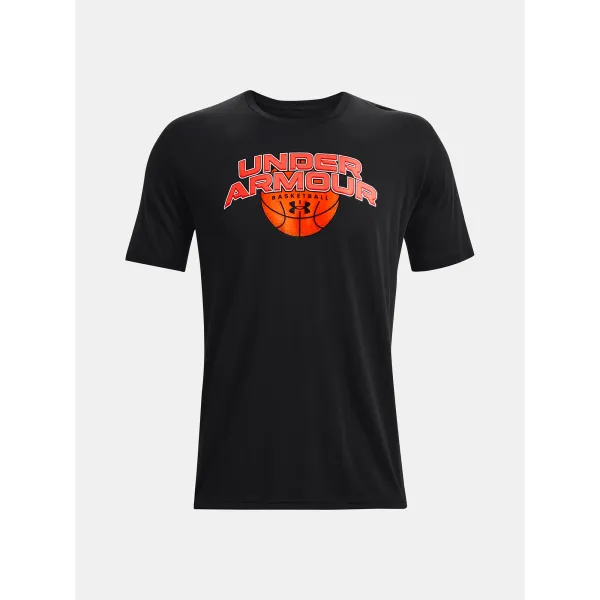  Tricou pentru bărbați UNDER ARMOUR UA BBALL BRANDED WRDMRK SS 1370233-001 NEGRU 