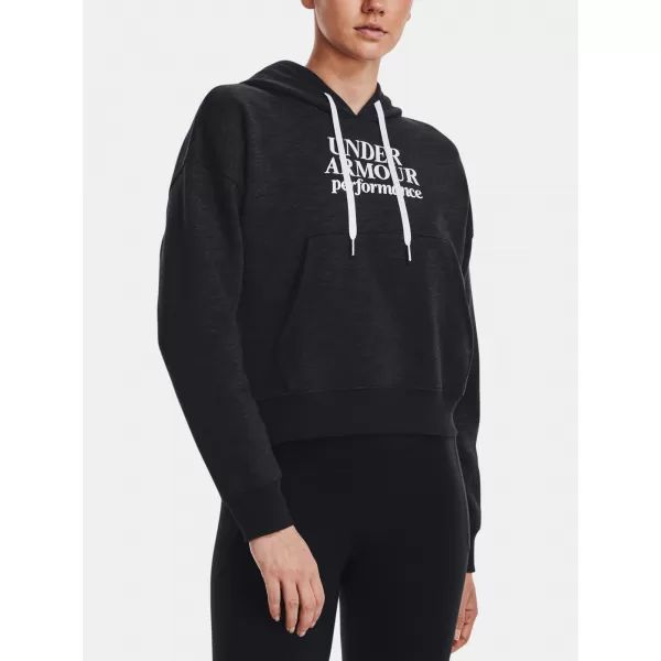  Hanorac de dama UNDER ARMOUR ESSENTIAL SCRIPT HOODIE 1374107-001 NEGRU 