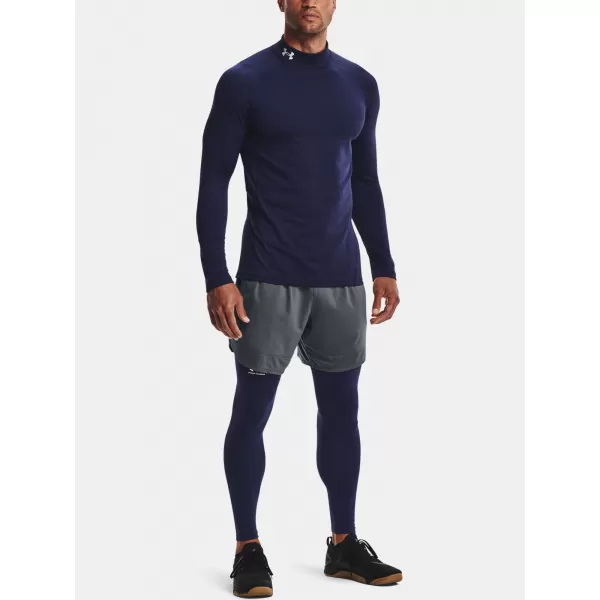  Tricou pentru bărbați UNDER ARMOUR UA CG ARMOUR FITTED MOCK 1366066-410 ALBASTRU 