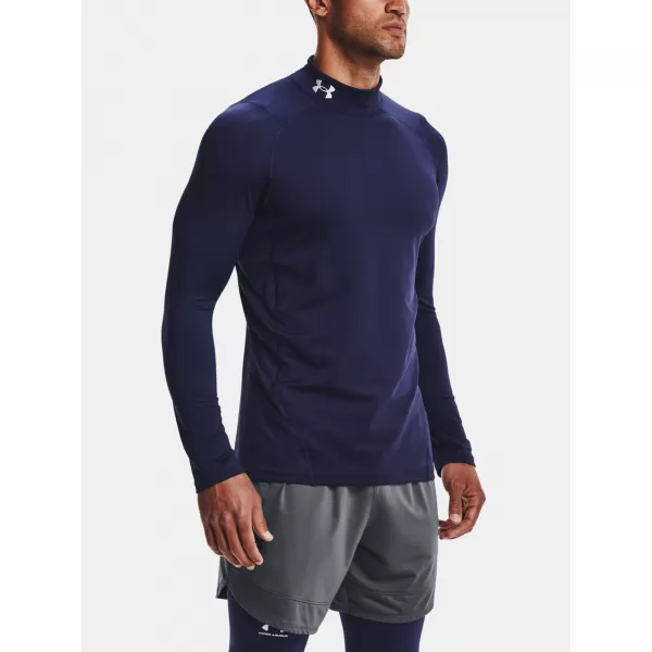  Tricou pentru bărbați UNDER ARMOUR UA CG ARMOUR FITTED MOCK 1366066-410 ALBASTRU 