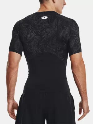 Tricou pentru bărbați UNDER ARMOUR UA HG ARMOUR COMP PRINT SS 1370324-001 NEGRU