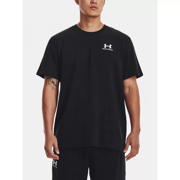  Tricou pentru bărbați UNDER ARMOUR UA LOGO EMB HEAVYWEIGHT SS 1373997-001 NEGRU 