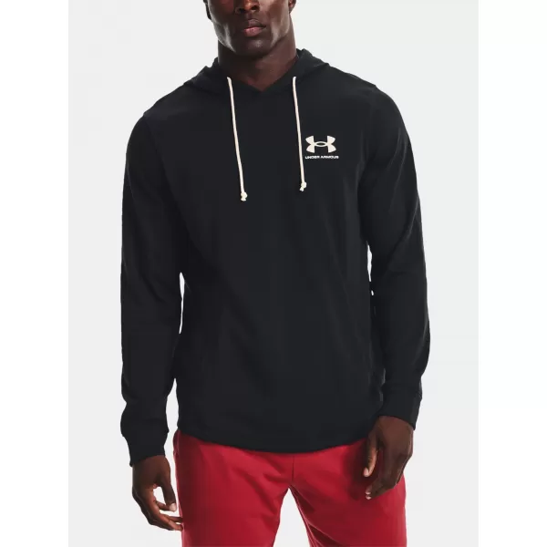  Hanorac pentru bărbați UNDER ARMOUR UA RIVAL TERRY LC HD 1370401-001 NEGRU 