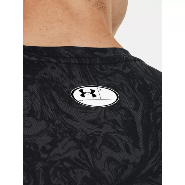  Tricou pentru bărbați UNDER ARMOUR UA HG ARMOUR COMP PRINT SS 1370324-001 NEGRU 