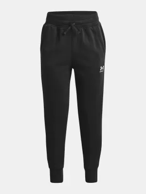 Pantaloni pentru fete UNDER ARMOUR RIVAL FLEECE LU JOGGERS 1373133-001 NEGRU