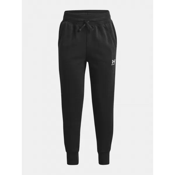  Pantaloni pentru fete UNDER ARMOUR RIVAL FLEECE LU JOGGERS 1373133-001 NEGRU 