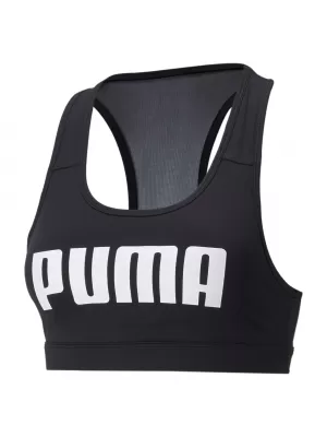Sutien de damă PUMA MID IMPACT 4KEEPS GRAPHIC BRA PM 520306-91 NEGRU