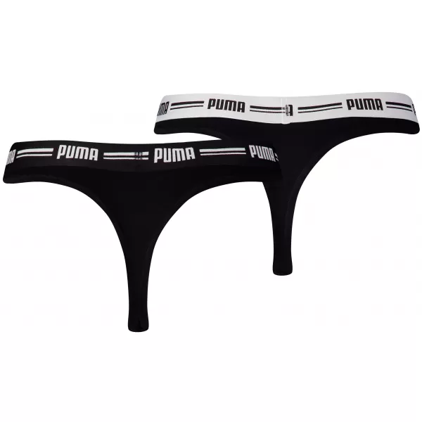  Chiloți de damă PUMA WOMEN STRING 2P PACK 90785403 NEGRU 