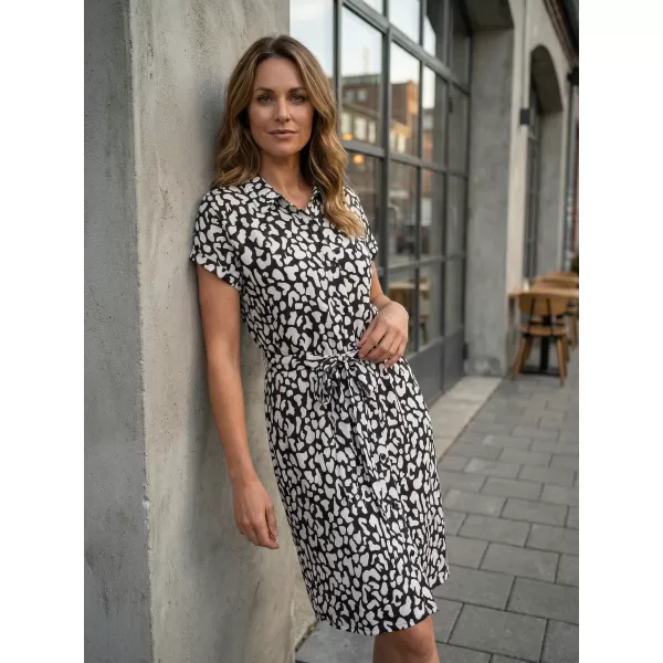  Rochie KIXMI PARISA ALB NEGRU 