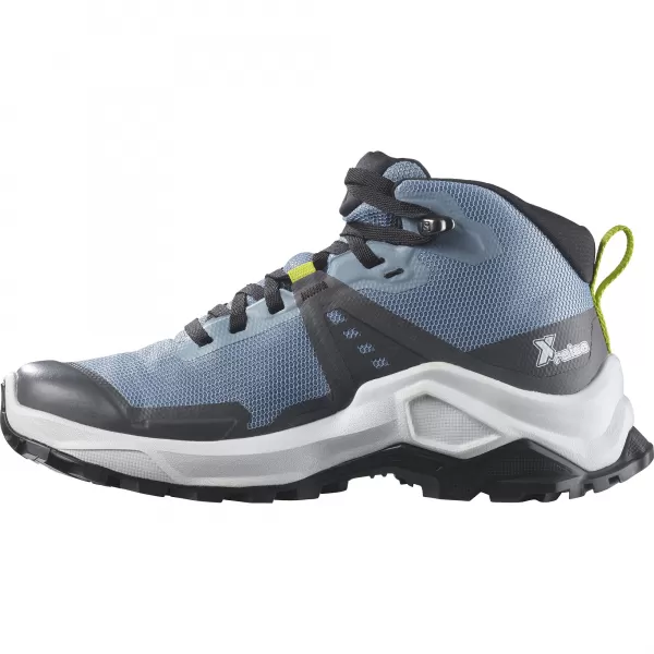  Pantofi pentru copii SALOMON X RAISE MID GORE-TEX L47071600 DENIM DECOLORAT/BUNTING INDIGO/ACID LIME 