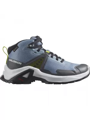 Pantofi pentru copii SALOMON X RAISE MID GORE-TEX L47071600 DENIM DECOLORAT/BUNTING INDIGO/ACID LIME