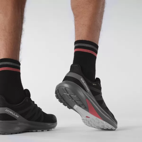  Pantofi pentru bărbați SALOMON HYPULSE GORE-TEX L41595900 NEGRU/UMBRA LINISTITA/ROCA LUNARA 