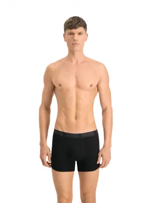 Boxeri pentru bărbați PUMA BASIC BOXER 2P 88886958 NEGRU/NEGRU