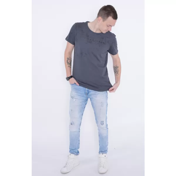  Tricou pentru bărbați KIXMI PEPPE GRI INCHIS 