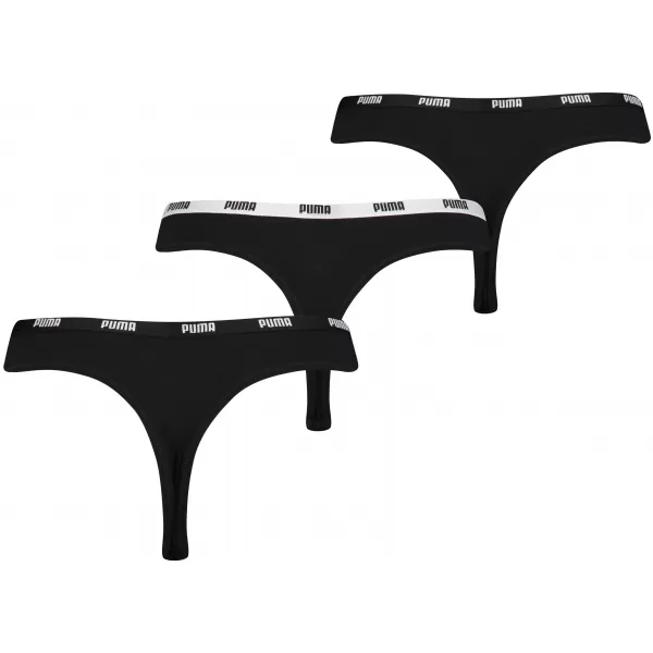  Chiloți de damă PUMA STRING 3P PACK 90759002 NEGRU 