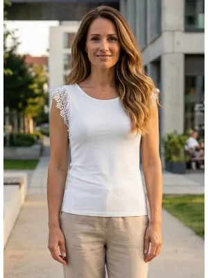 Maieu de damă KIXMI PENELOPE ALB