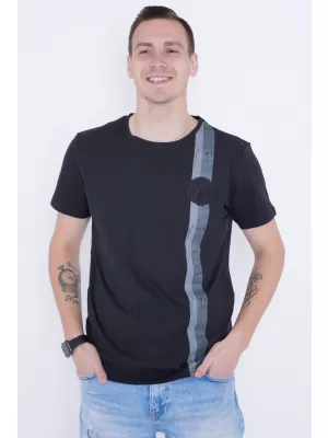 Tricou pentru bărbați KIXMI PABLO NEGRU