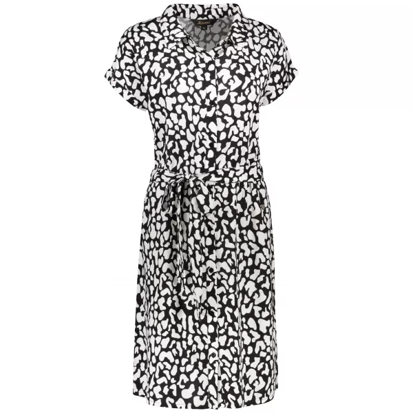  Rochie KIXMI PARISA ALB NEGRU 