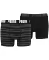 Boxeri pentru bărbați PUMA HERITAGE STRIPE BOXER 2P 90783805 NEGRU